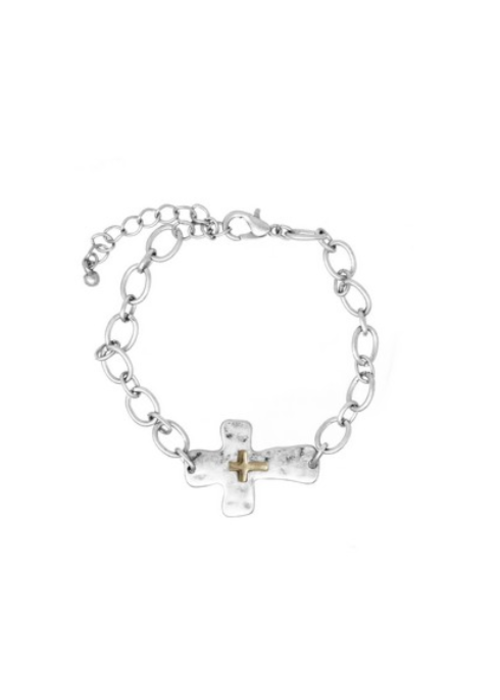 The Kai Silver Cross Bracelet