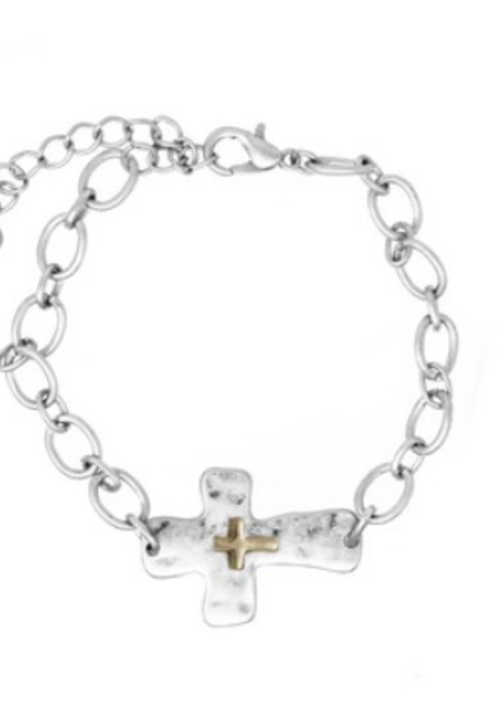 The Kai Silver Cross Bracelet