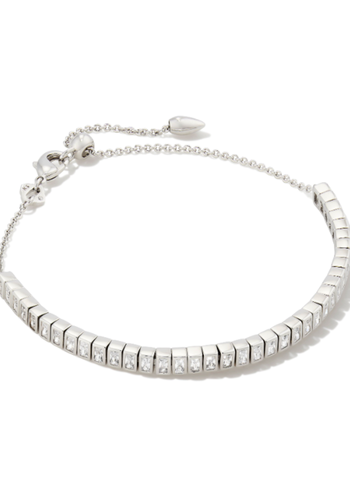The Gracie Tennis Chain Bracelet White Crystal