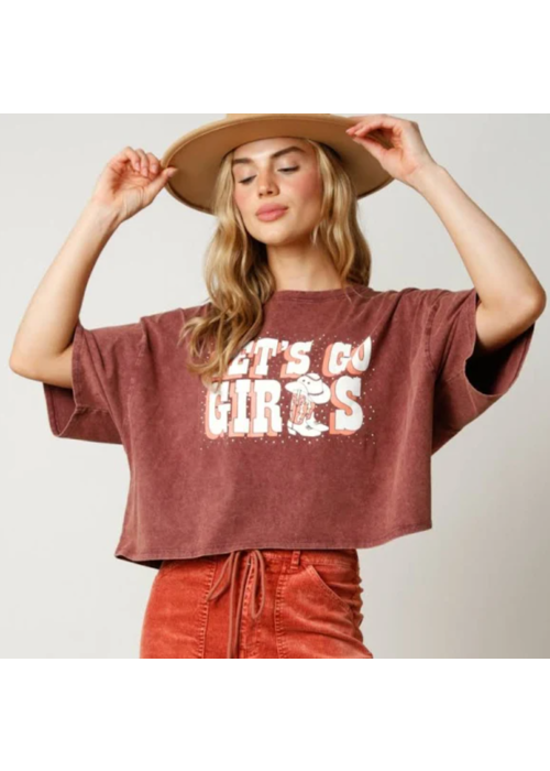 The Let's Go Girls Acid Washed Tee