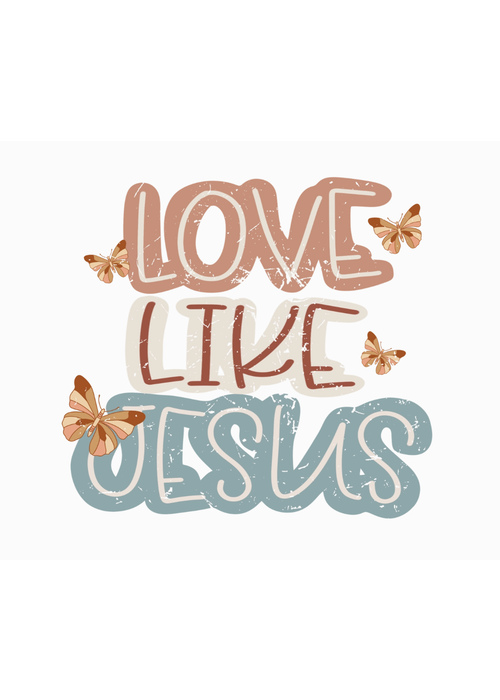 Retro Love Like Jesus Sticker