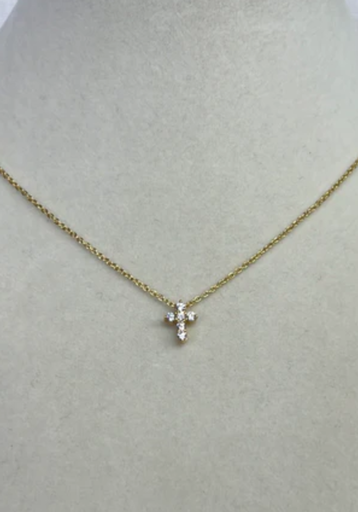 The Aime Gold Cross Necklace