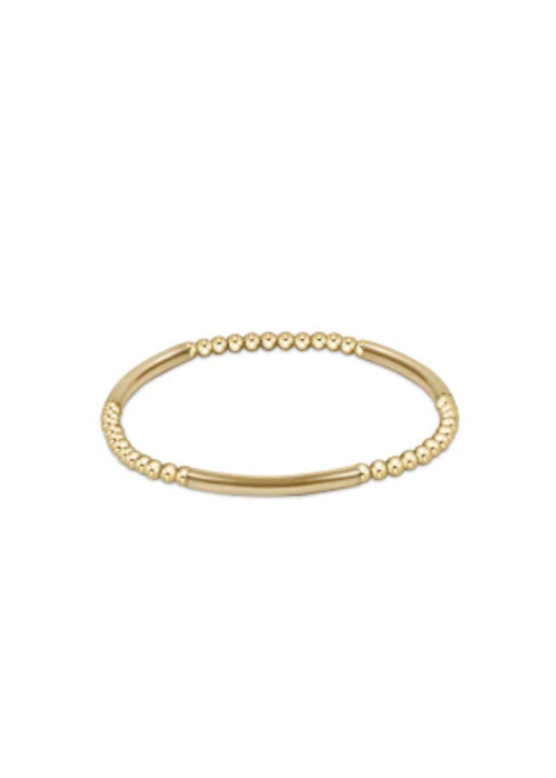Enewton Bliss Bar Gold Pattern 3mm Bead Bracelet Gold