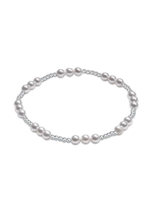 Enewton Classic Joy Pattern Sterling 4mm Bead Bracelet Pearl