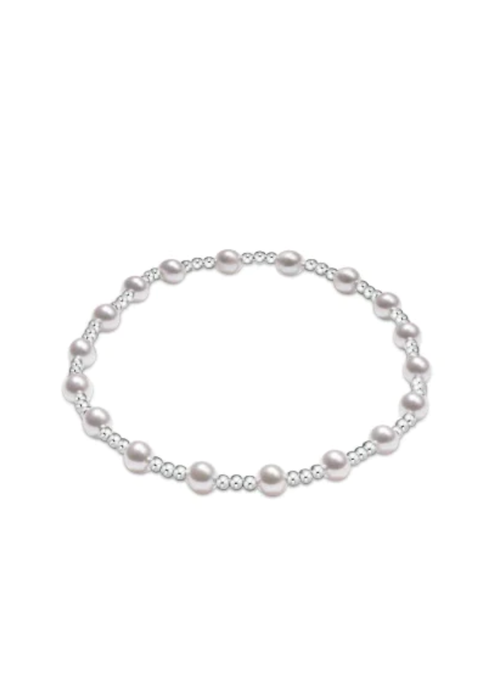 Enewton Classic Sincerity Pattern Sterling 4mm Bead Bracelet Pearl