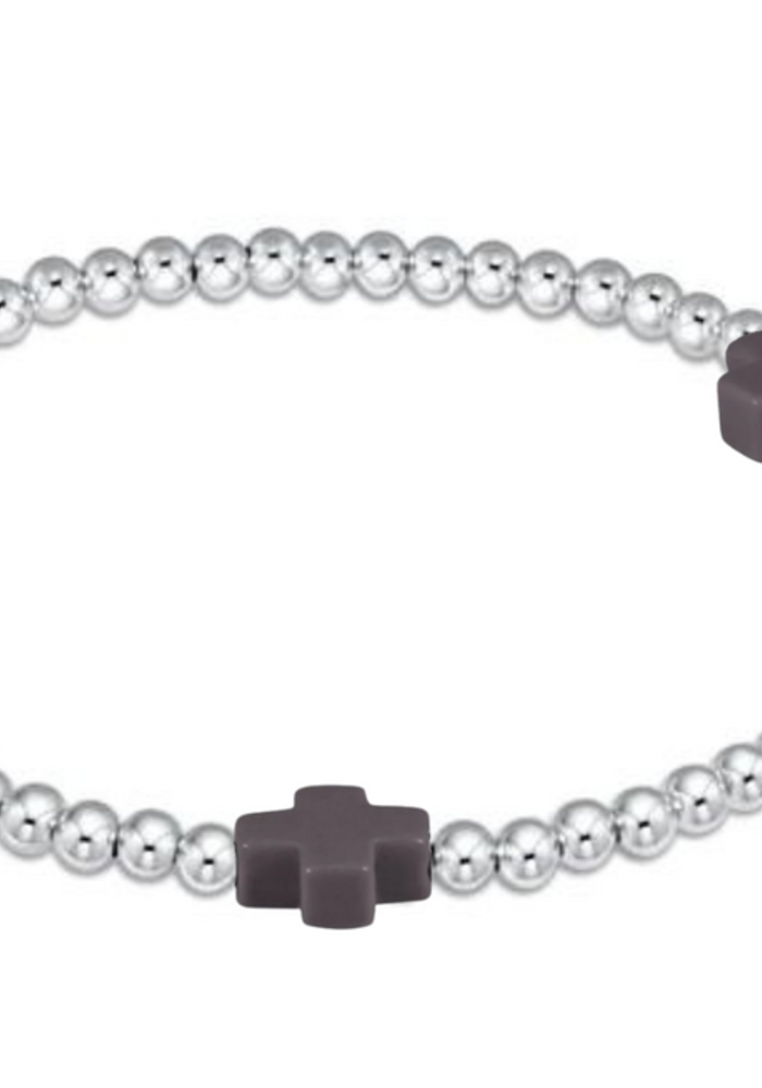 Enewton Extends Signature Cross 3mm Sterling Silver Bead Pattern Bracelet