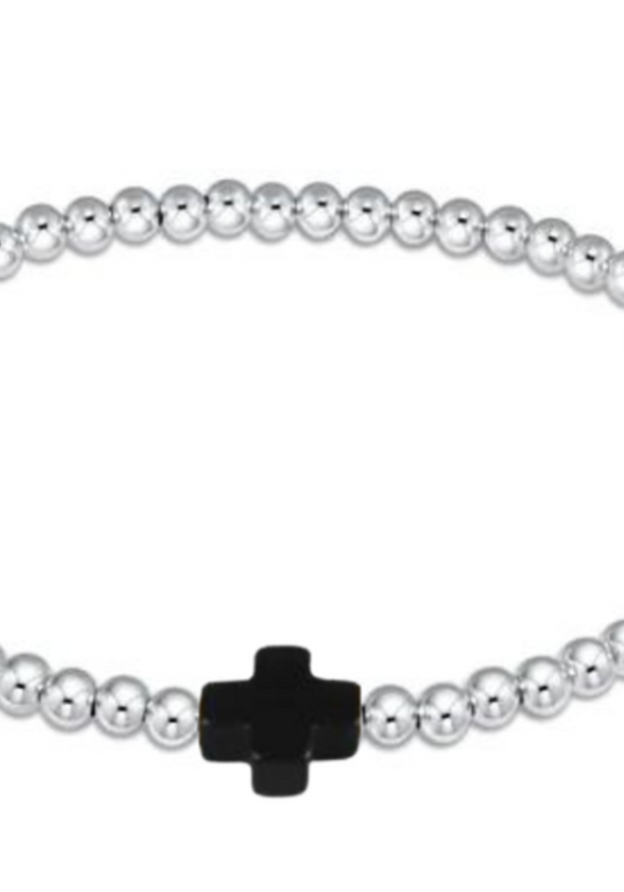 Enewton Extends Signature Cross 3mm Sterling Silver Bead Pattern Bracelet