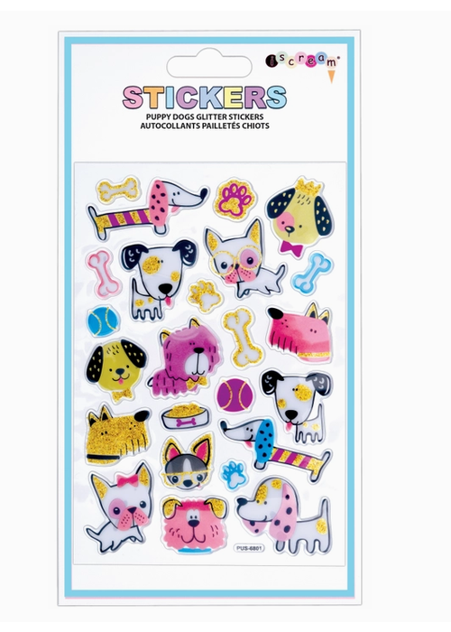 Puppy Dog Glitter Stickers