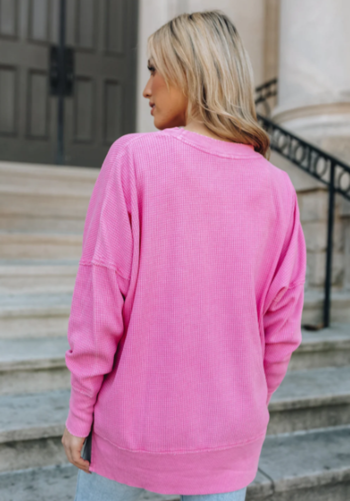 The NASH Waffle Knit Tunic Top