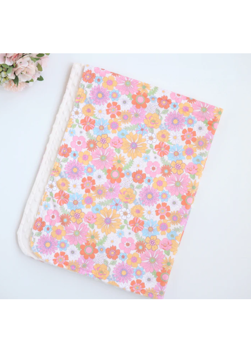 Retro Floral Blanket | 30x40