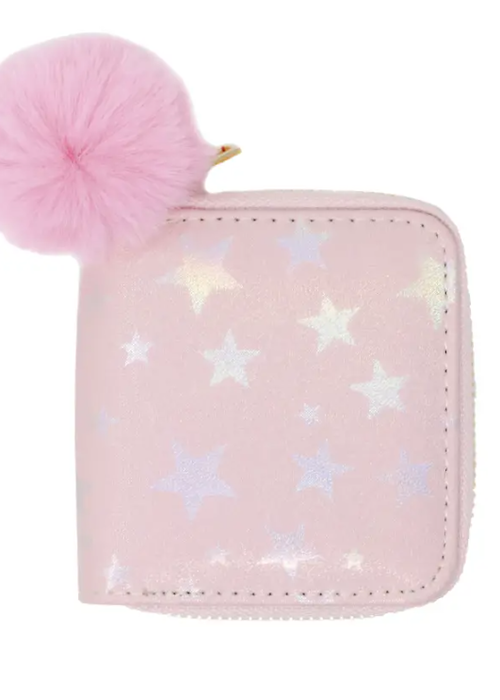 Shiny Star Kids Wallet | Pink