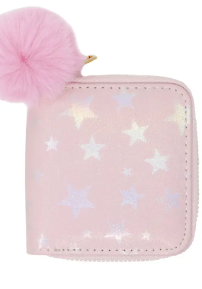 Shiny Star Kids Wallet | Pink