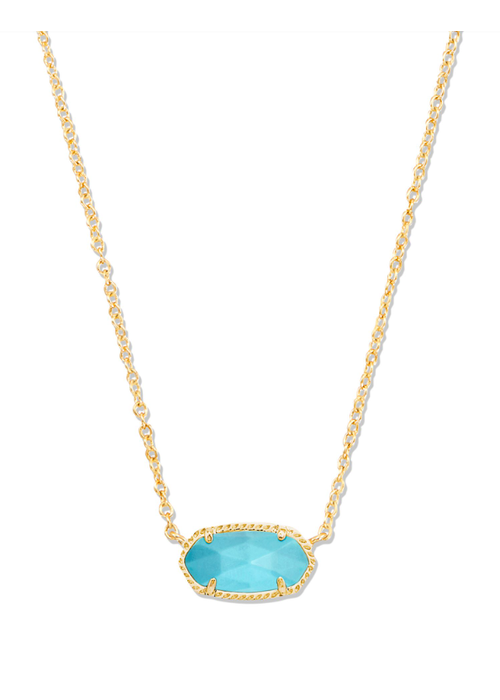 Kendra Scott The Elisa Gold Necklace in Turquoise Magnesite