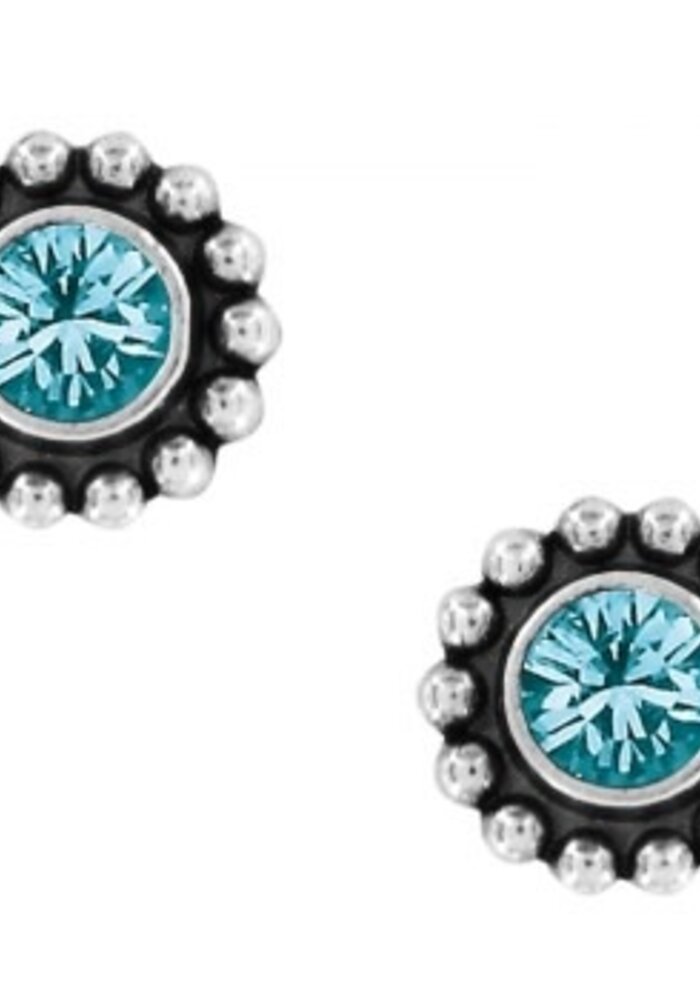 Twinkle Mini Post Earrings | Blue Zircon