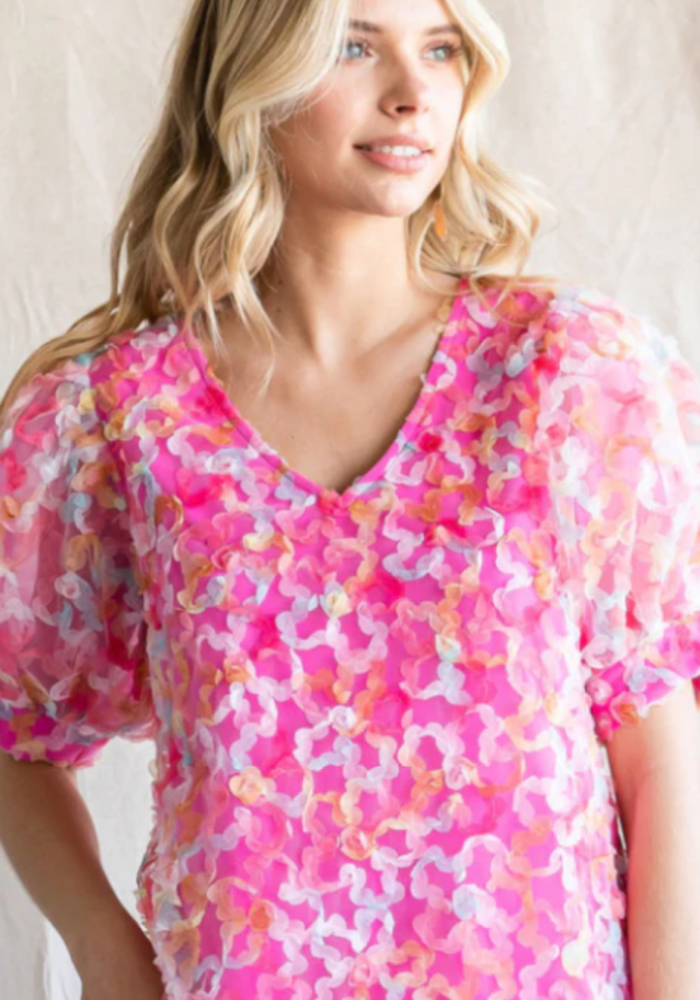 The Sutton Floral Textured Top