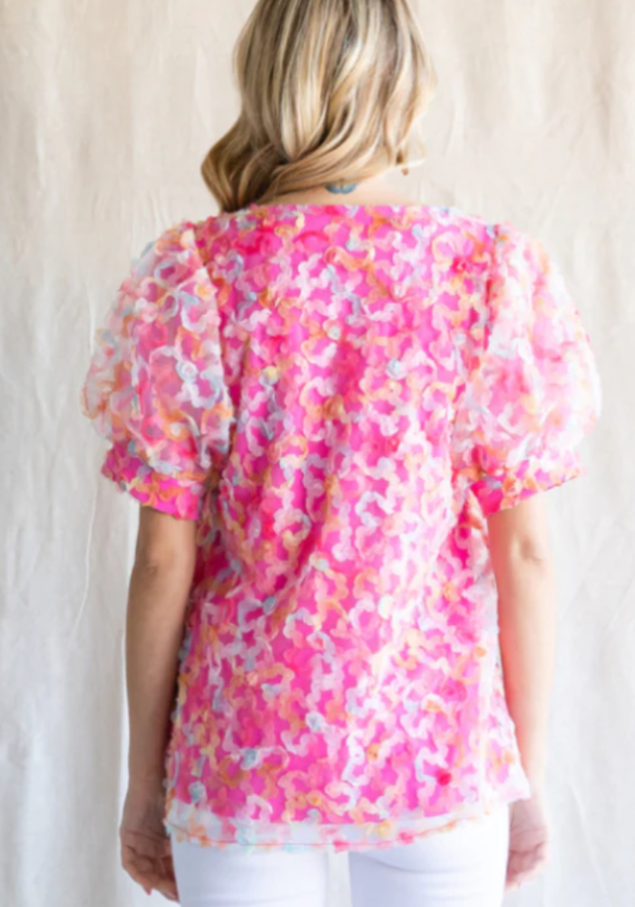 The Sutton Floral Textured Top