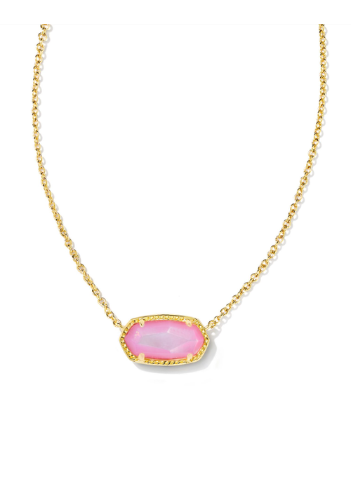 Kendra Scott The Elisa Gold Necklace in Blush Ivory Mother of Pearl