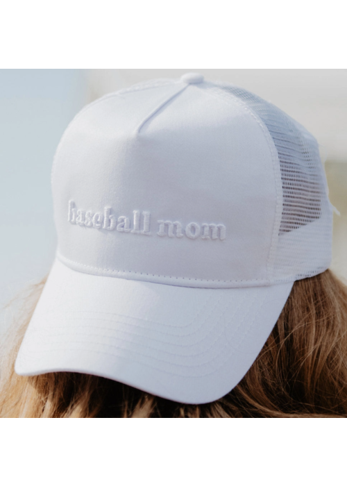 The Baseball Mom White Trucker Hat