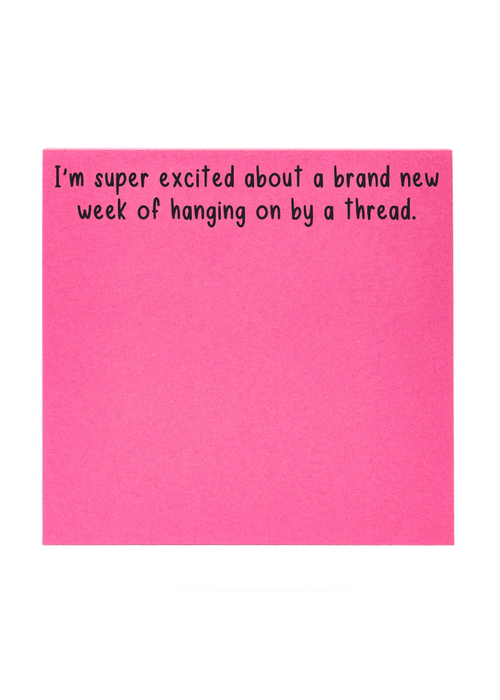 Hanging On By a Thread Post It Notes