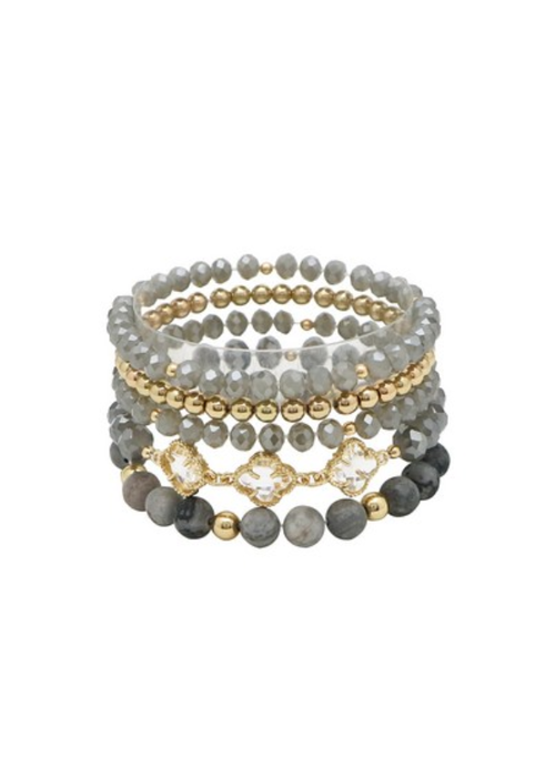 The Hilly Faceted Bead Bracelet Set