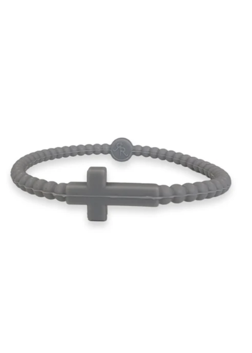 Jesus Cross Silicone Bracelet | Grey