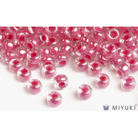 Miyuki Miyuki 6/0 Glass Beads - 208 Carnation Pink-lined Crystal AB