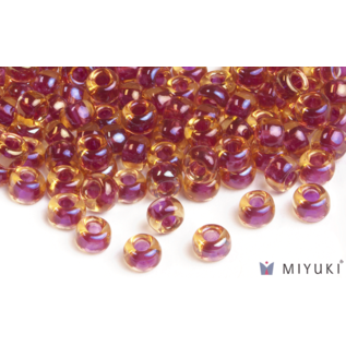 Miyuki Miyuki 6/0 Glass Beads - 363 Cranberry Lined Topaz AB