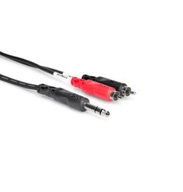 Hosa Hosa Insert Cable, 1/4 in TRS to Dual RCA, 2 m