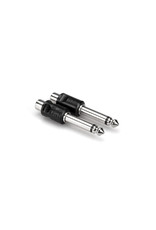 Hosa Adaptors, RCA to 1/4 in TS, 2 pc