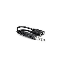 Hosa Hosa Y Cable, 1/4 in TRS to Dual 3.5 mm TRSF