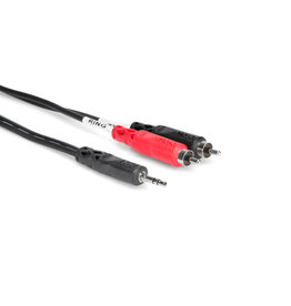 Hosa Hosa Stereo Breakout, 3.5 mm TRS to Dual RCA, 6 ft