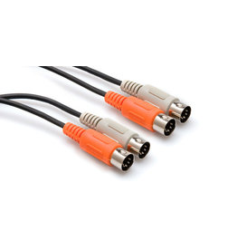 Hosa Hosa Dual MIDI Cable 2m, 5 pin DIN to Same