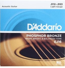 D'Addario D'Addario EJ16 Phospor Bronze Light Acoustic Guitar Strings 12-53