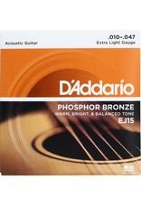 D'Addario D'Addario EJ15 Phosphor Bronze Extra Light Acoustic Strings 10-47