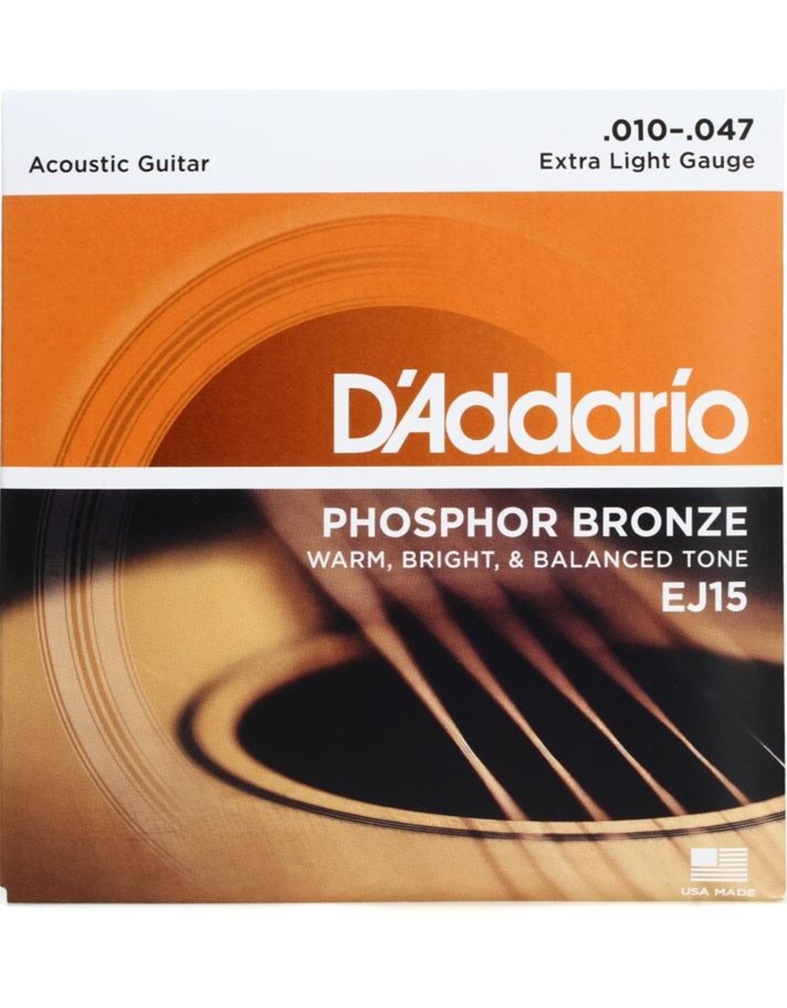 D'Addario D'Addario EJ15 Phosphor Bronze Extra Light Acoustic Strings 10-47