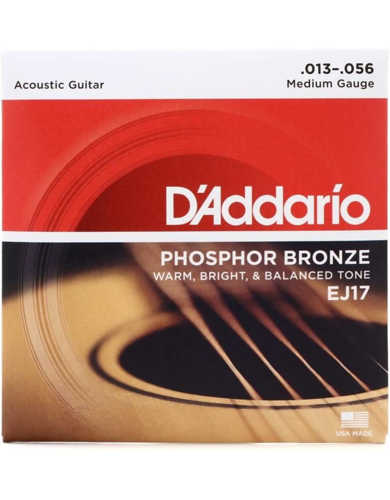 D'Addario D'Addario EJ17 Phosphor Bronze Medium Acoustic Strings 13-56