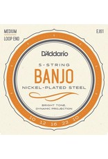 D'Addario D'Addario EJ61 Nickel Medium Banjo Strings 10-21