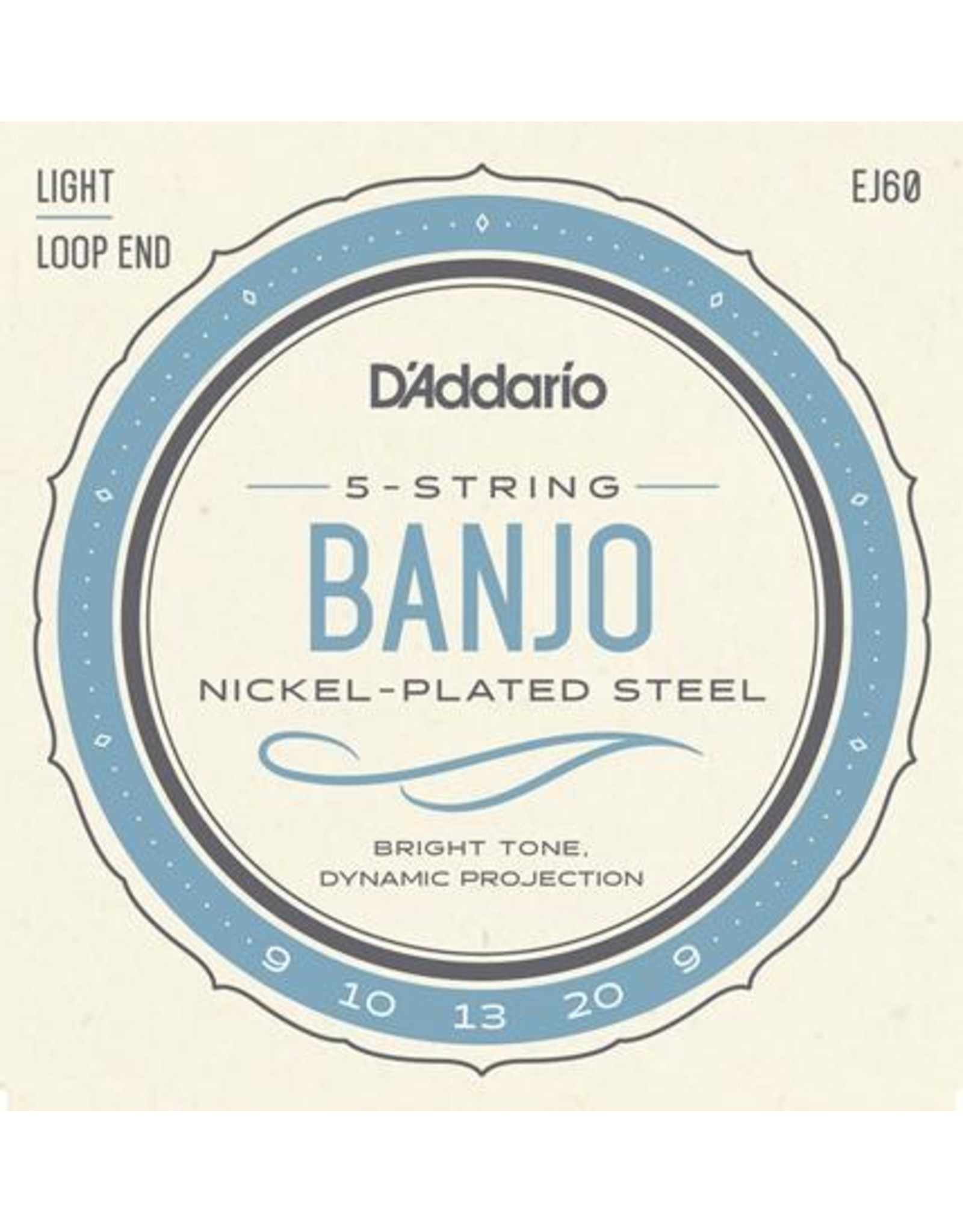 D'Addario D'Addario EJ60 Nickel Light Banjo Strings 9-20