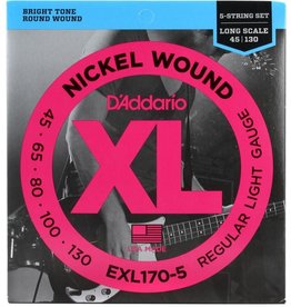 D'Addario D'Addario EXL170-5 Nickel Regular Light 5 String Bass strings 45-130