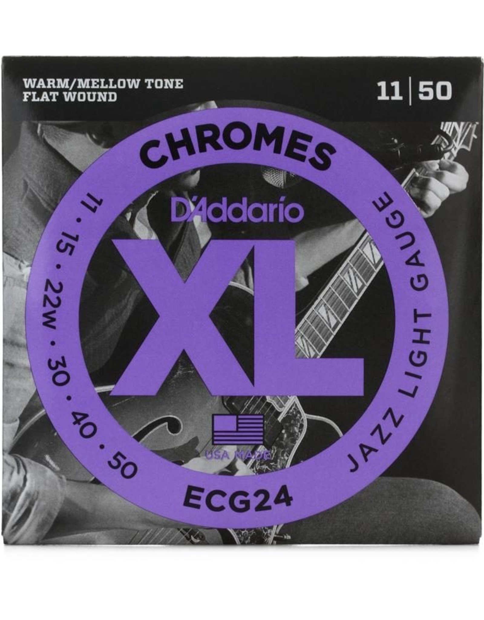 D'Addario D'Addario ECG24 Jazz Light Chromes Electric Guitar strings 11-50