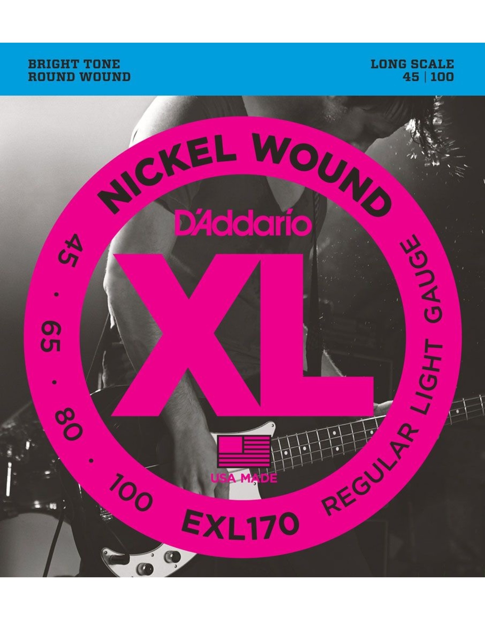 D'Addario D'Addario EXL170 Nickel Regular Light Electric Bass strings 45-100