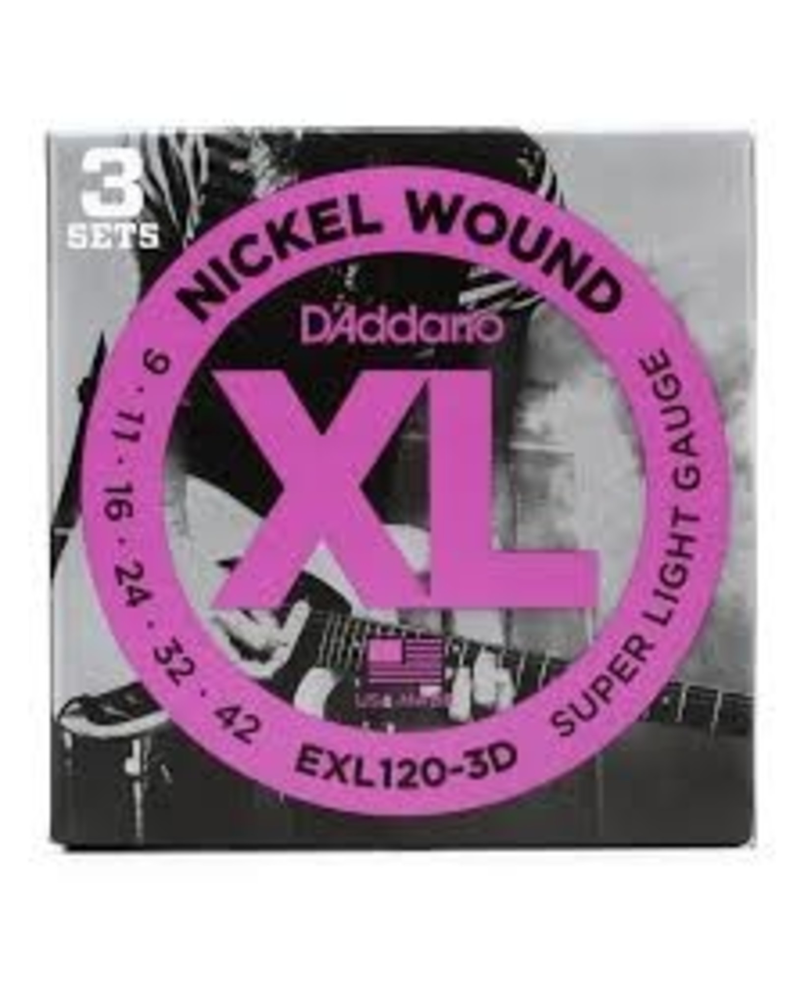 D'Addario D'Addario 3-PACK EXL120-3D 9-42