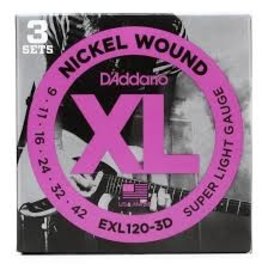 D'Addario D'Addario 3-PACK EXL120-3D 9-42