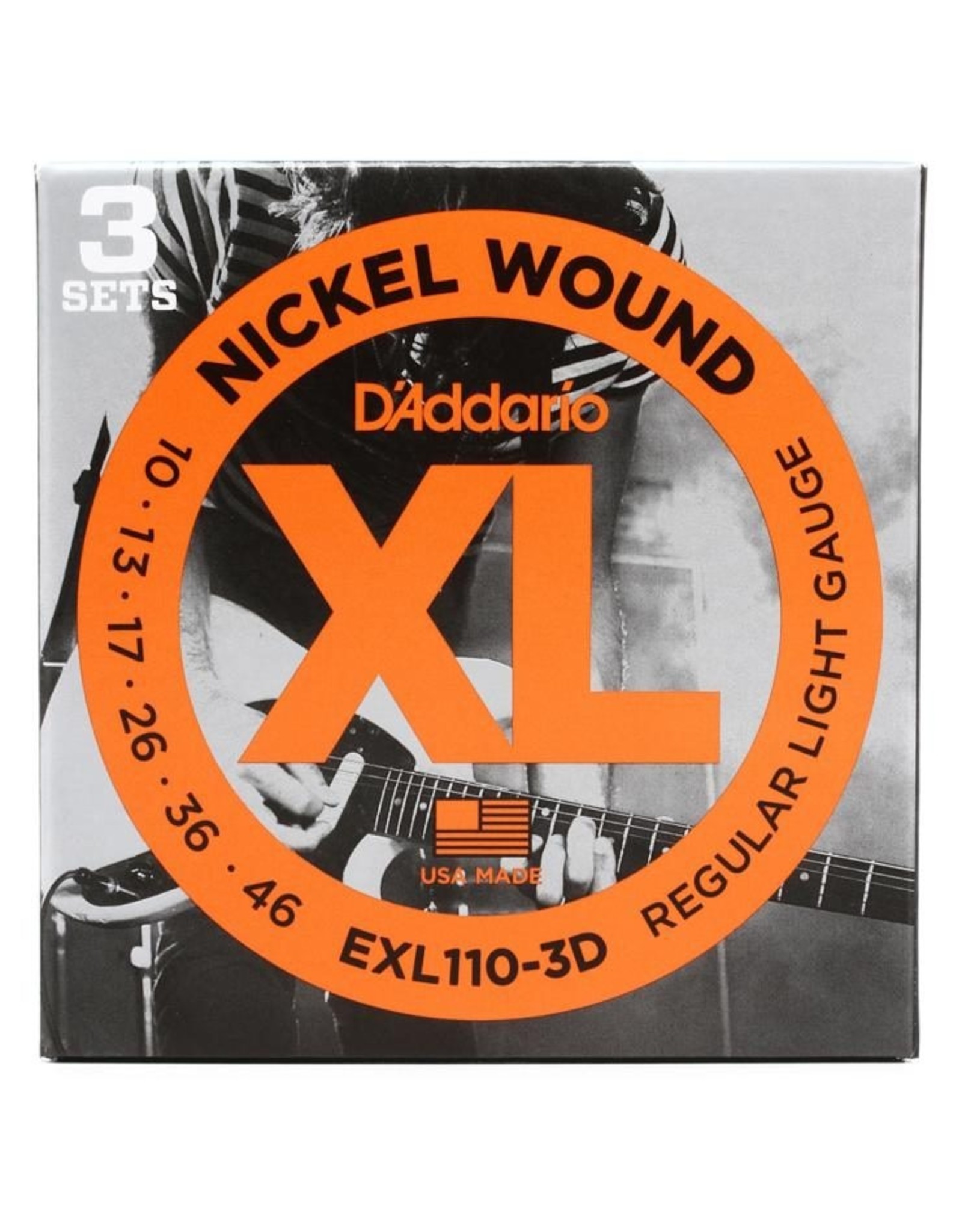 D'Addario D'addario EXL110 3D, 3-Pack Electric Guitar Strings