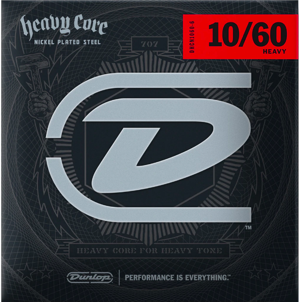 DUNLOP HEAVY CORE ELECTRIC GUITAR STRINGS 1060 Twin House Music