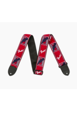 Fender Fender Monogrammed Strap, Red/White/Blue, 2"
