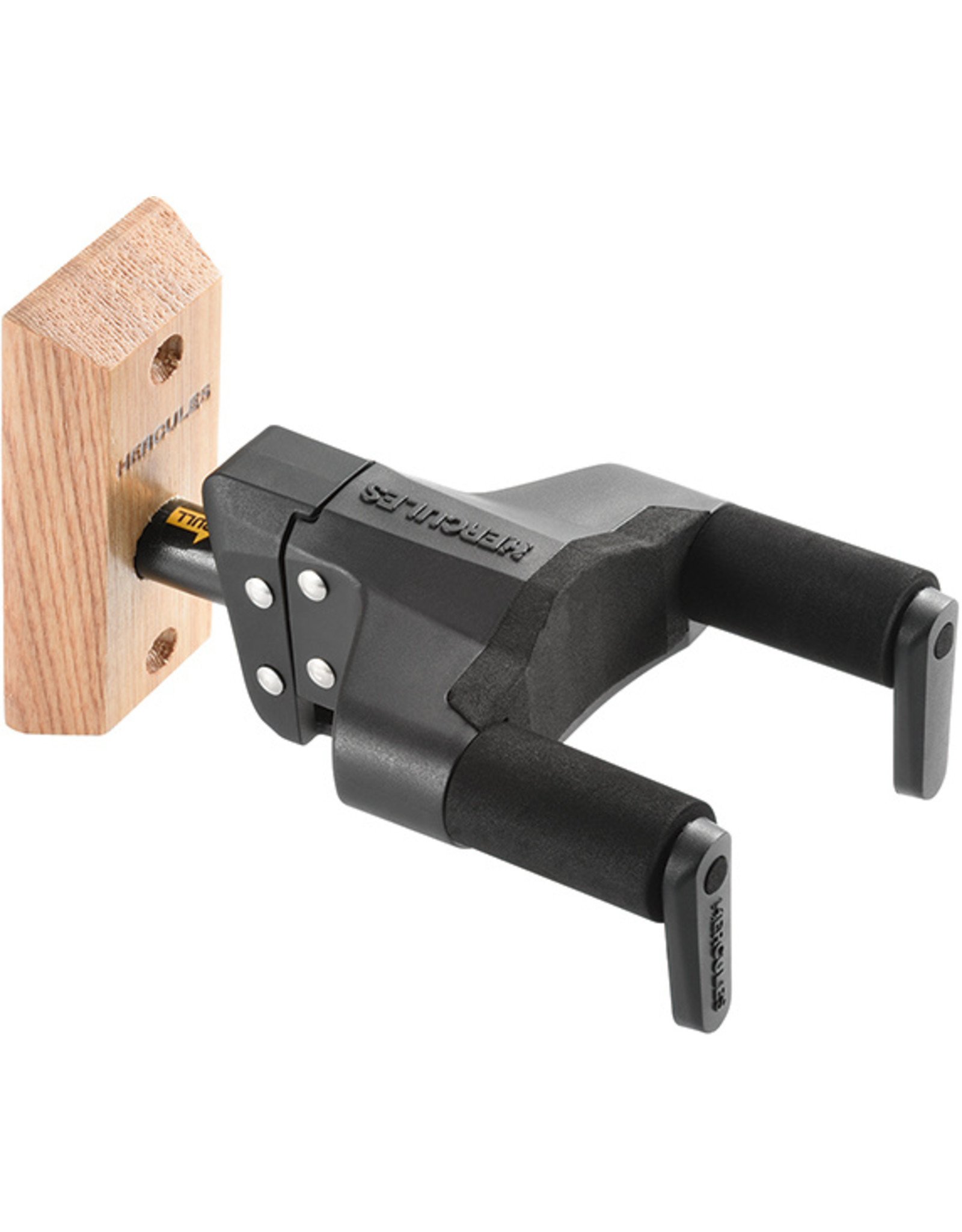 Hercules Hercules Natural GII AutoGrip Guitar Hanger for Wall Mounting with Wood Base, Short Arm