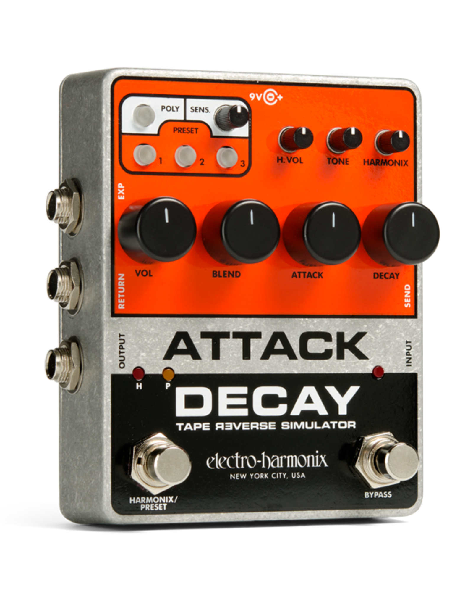 Electro-Harmonix EHX Attack Decay Tape Reverse Simulator, 9.6 DC-200 PSU included