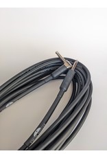 Rapco Twin House Music 1/4" to 1/4"   Instrument Cable 20 Ft Straight to Right, Black Shrink