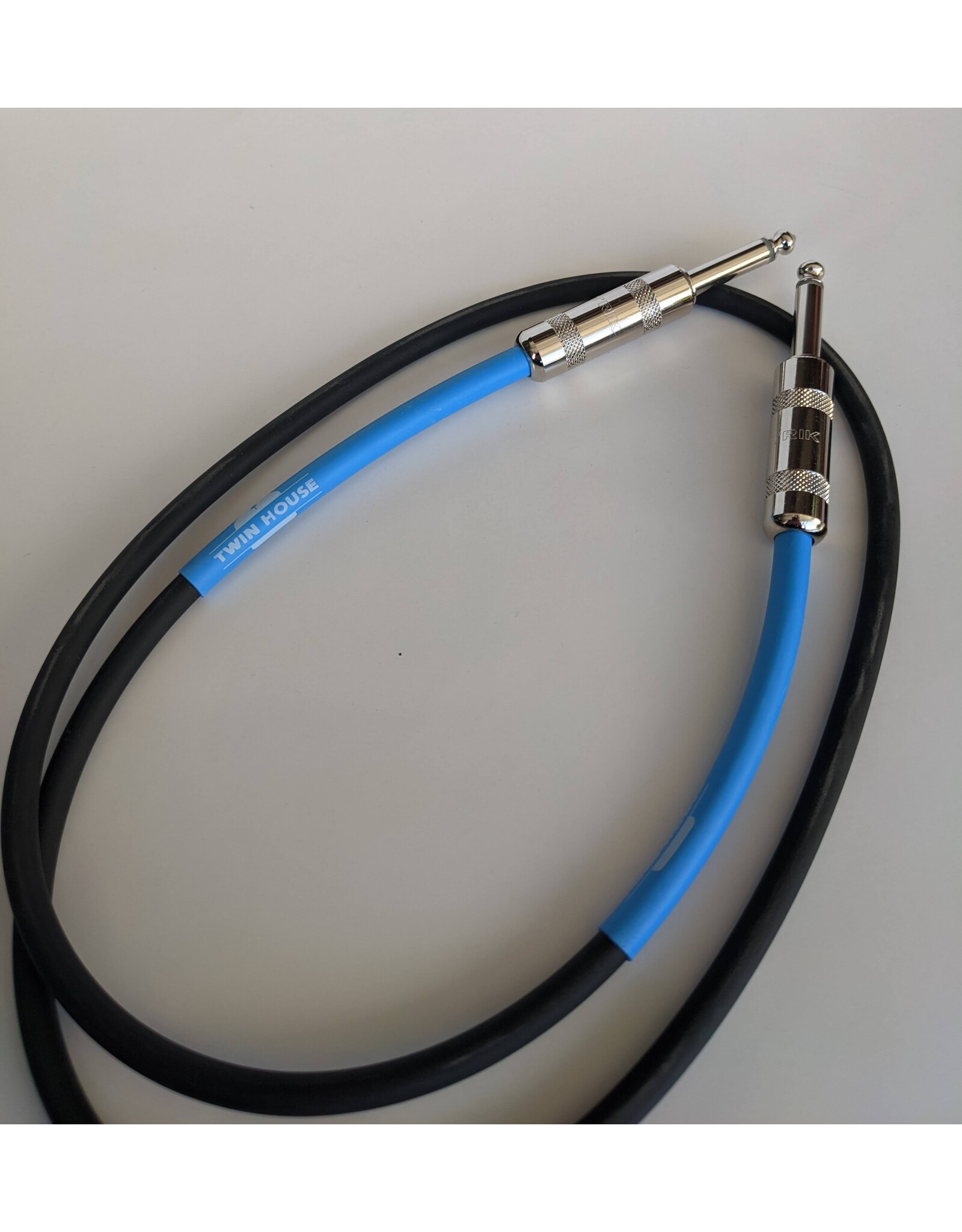 Rapco Twin House Music 1/4" to 1/4" Patch Cable 3 ft Straight to Straight, Black